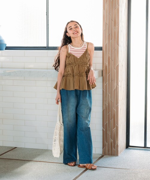 4R ギマニットのフリルキャミソール インディゴ 4R ギマニットのフリルキャミソール インディゴ - メルカリ