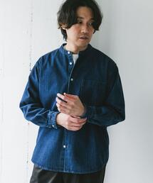 URBAN RESEARCH DOORS | デニムバンドカラーシャツ(シャツ/ブラウス)