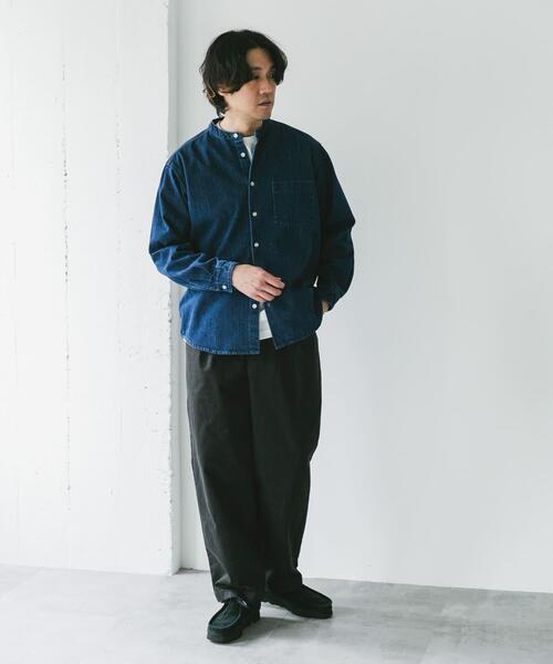 URBAN RESEARCH DOORS（アーバンリサーチドアーズ）の「デニムバンドカラーシャツ（シャツ/ブラウス・メンズ・ブルー/ワンウォッシュ/グレー/ブラック・MEDIUM/LARGE）」の10枚目の写真