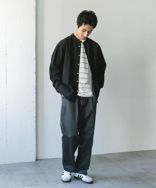URBAN RESEARCH DOORS（アーバンリサーチドアーズ）の「デニムバンドカラーシャツ（シャツ/ブラウス・メンズ・ブルー/ワンウォッシュ/グレー/ブラック・MEDIUM/LARGE）」の6枚目の写真