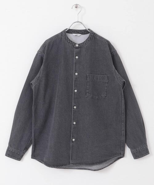 URBAN RESEARCH DOORS（アーバンリサーチドアーズ）の「デニムバンドカラーシャツ（シャツ/ブラウス・メンズ・ブルー/ワンウォッシュ/グレー/ブラック・MEDIUM/LARGE）」の22枚目の写真