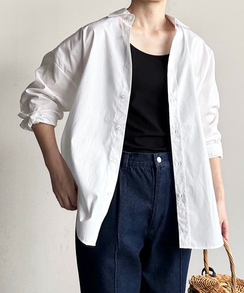 Magine（マージン）の「【SELECT】IR:ビッグサイズ レギュラーカラー シャツ L/S（シャツ/ブラウス・メンズ・イエロー/ホワイト×ブルー/ブラック/グレイッシュベージュ/ホワイト/グリーン/サックスブルー/ブラック×ホワイト・L/XL/M）」の2枚目の写真