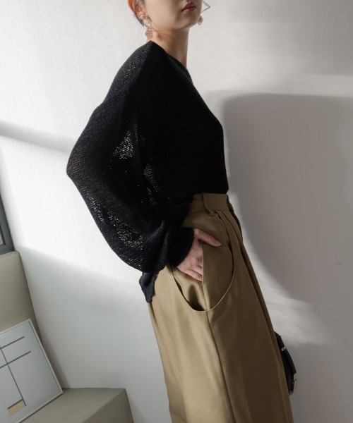 slattgir（スラットジール）の「高身長　ドレープポケットワイドパンツ（トールサイズ）Essenave（その他パンツ・レディース・グレー/カーキ系・M/L/LL/3L）」の6枚目の写真