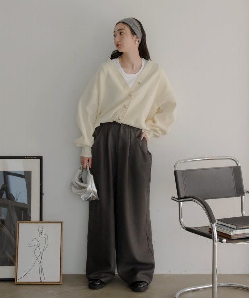slattgir（スラットジール）の「高身長　ドレープポケットワイドパンツ（トールサイズ）Essenave（その他パンツ・レディース・グレー/カーキ系・M/L/LL/3L）」の12枚目の写真