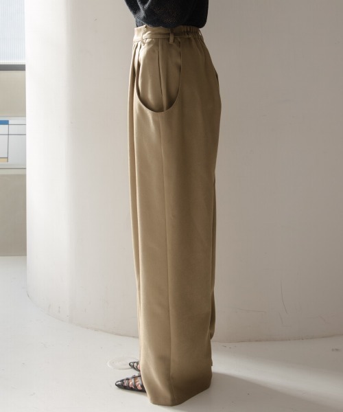 slattgir（スラットジール）の「高身長　ドレープポケットワイドパンツ（トールサイズ）Essenave（その他パンツ・レディース・グレー/カーキ系・M/L/LL/3L）」の16枚目の写真