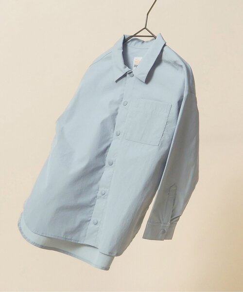 BREEZE（ブリーズ）の「【ジュニア対応】コンフォートライトシャツ（シャツ/ブラウス・キッズ・サックスブルー/オフホワイト/ラベンダー/オレンジ/ライム・130/140/90/100/110/120）」の4枚目の写真