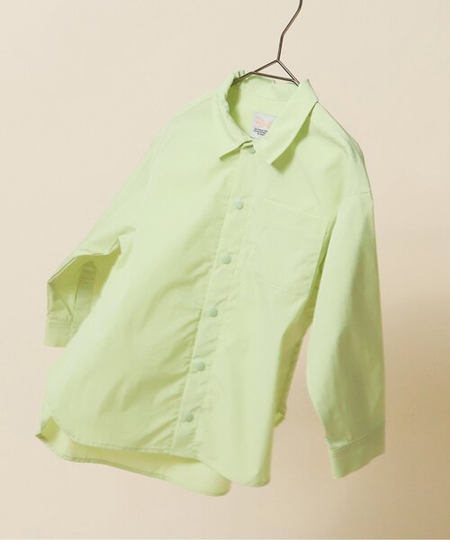 BREEZE（ブリーズ）の「【ジュニア対応】コンフォートライトシャツ（シャツ/ブラウス・キッズ・サックスブルー/オフホワイト/ラベンダー/オレンジ/ライム・130/140/90/100/110/120）」の3枚目の写真
