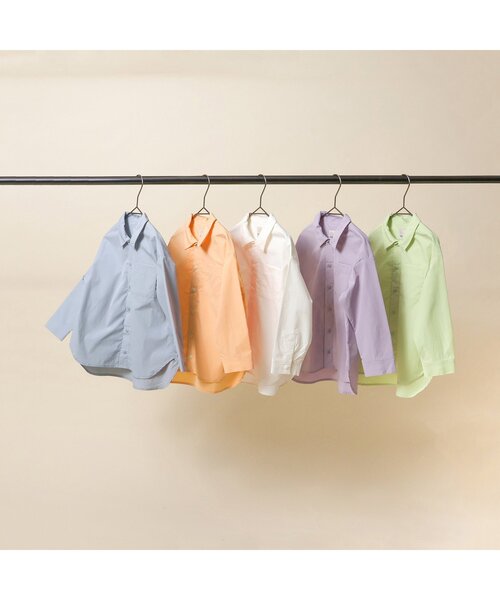 BREEZE（ブリーズ）の「【ジュニア対応】コンフォートライトシャツ（シャツ/ブラウス・キッズ・サックスブルー/オフホワイト/ラベンダー/オレンジ/ライム・130/140/90/100/110/120）」の7枚目の写真