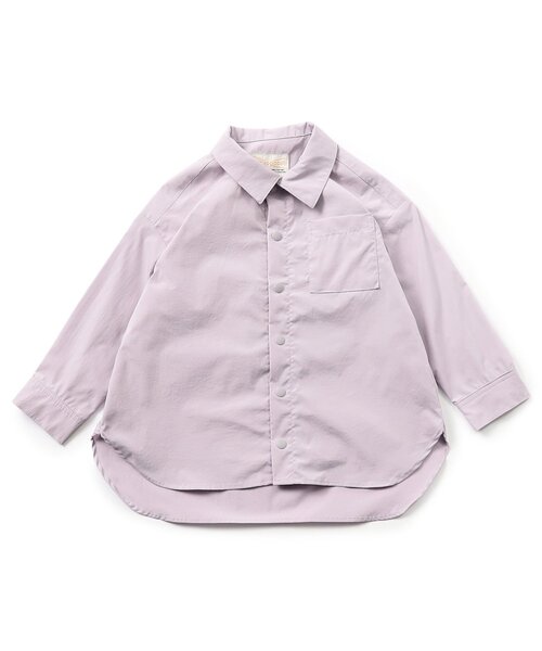 BREEZE（ブリーズ）の「【ジュニア対応】コンフォートライトシャツ（シャツ/ブラウス・キッズ・サックスブルー/オフホワイト/ラベンダー/オレンジ/ライム・130/140/90/100/110/120）」の9枚目の写真