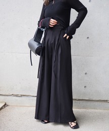 LAULEN | high waist tuck wide pants /ハイウエスト ベルト付き タック ワイド パンツ(スラックス)