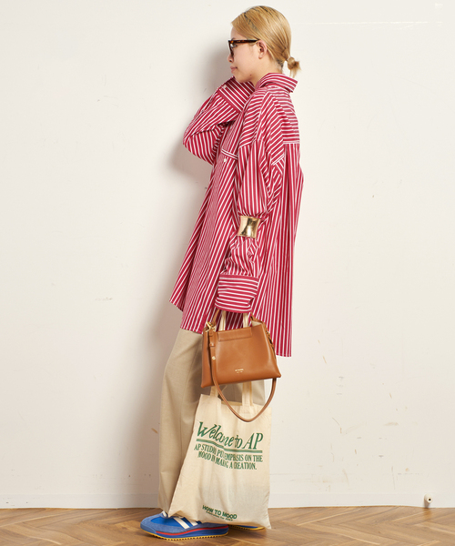 PROVOKE (プロヴォーク)の「【PROVOKE/プロヴォーク】super bnig stripe shirt(シャツ/ブラウス・レディース・レッド・FREE)」の5枚目の写真