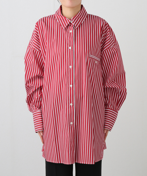 PROVOKE (プロヴォーク)の「【PROVOKE/プロヴォーク】super bnig stripe shirt(シャツ/ブラウス・レディース・レッド・FREE)」の7枚目の写真