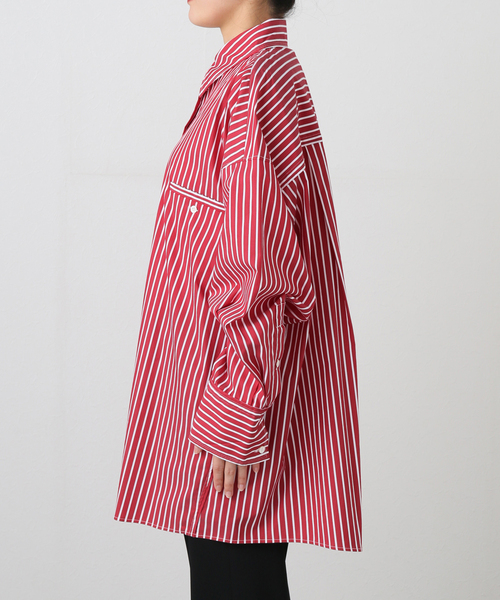 PROVOKE (プロヴォーク)の「【PROVOKE/プロヴォーク】super bnig stripe shirt(シャツ/ブラウス・レディース・レッド・FREE)」の8枚目の写真