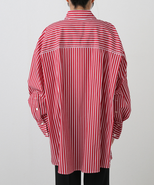 PROVOKE (プロヴォーク)の「【PROVOKE/プロヴォーク】super bnig stripe shirt(シャツ/ブラウス・レディース・レッド・FREE)」の9枚目の写真