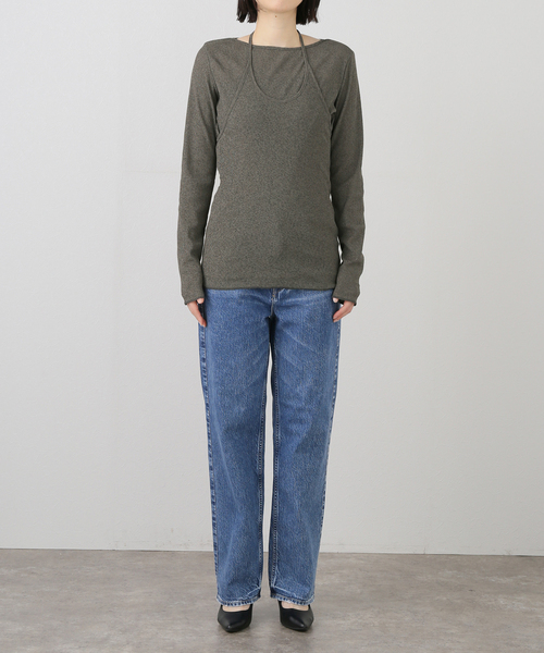 journal standard L'essage（ジャーナルスタンダードレサージュ）の「DRYリブセットアッププルオーバー（Tシャツ/カットソー・レディース・グレー/アイボリー・FREE）」の22枚目の写真