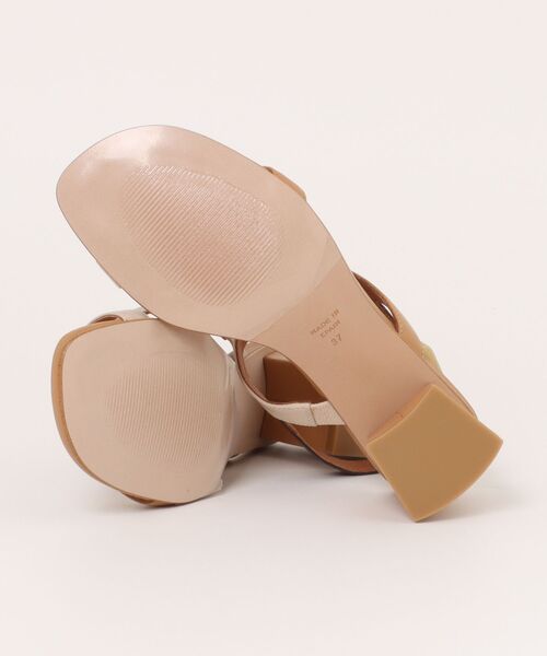 ANGEL ALARCON（アンヘルアラルコン）の「【ANGEL ALARCON】カラーコンビチャンキーヒールサンダル(D52007)（サンダル・レディース・アイボリー/ブラック/ブラウン・39/38/37/36/35）」の8枚目の写真