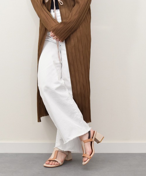 ANGEL ALARCON（アンヘルアラルコン）の「【ANGEL ALARCON】カラーコンビチャンキーヒールサンダル(D52007)（サンダル・レディース・アイボリー/ブラック/ブラウン・39/38/37/36/35）」の12枚目の写真