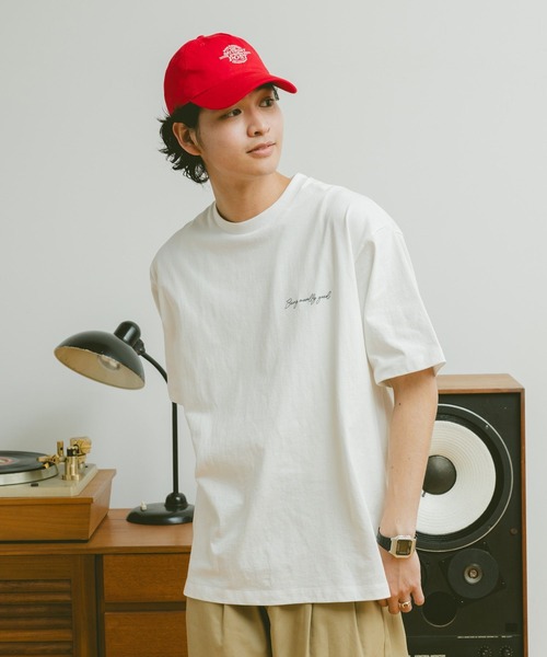 RAGEBLUE(レイジブルー)の「フラワー刺繍/オーバーサイズTシャツ(Tシャツ/カットソー・メンズ・オフホワイト/ブルー/ブラック/ベージュ・MEDIUM/LARGE)」の8枚目の写真