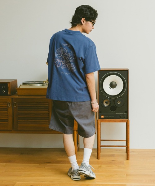RAGEBLUE(レイジブルー)の「フラワー刺繍/オーバーサイズTシャツ(Tシャツ/カットソー・メンズ・オフホワイト/ブルー/ブラック/ベージュ・MEDIUM/LARGE)」の19枚目の写真