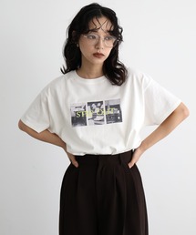 ネオンロゴフォトプリントTシャツ