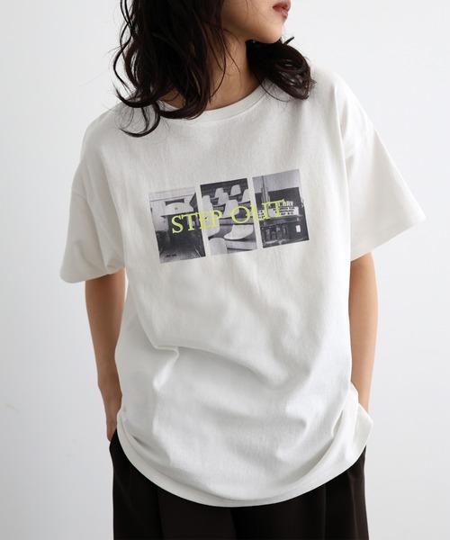 hellam(へラム)の「ネオンロゴフォトプリントTシャツ(Tシャツ/カットソー・レディース・ホワイト×グリーン/ホワイト×ブルー/ホワイト×イエロー・FREE)」の15枚目の写真