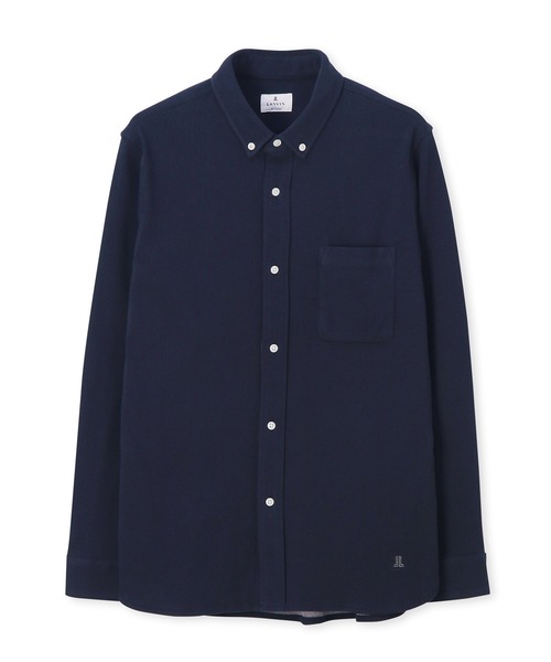 LANVIN en Bleu（ランバンオンブルー）の「速乾・防シワ 「COOLFIBER」 台衿付 ビジカジ対応 綺麗目 鹿の子シャツ（シャツ/ブラウス・メンズ・ブラック/ブルー/ホワイト/ネイビー・46/48/50/52）」の17枚目の写真