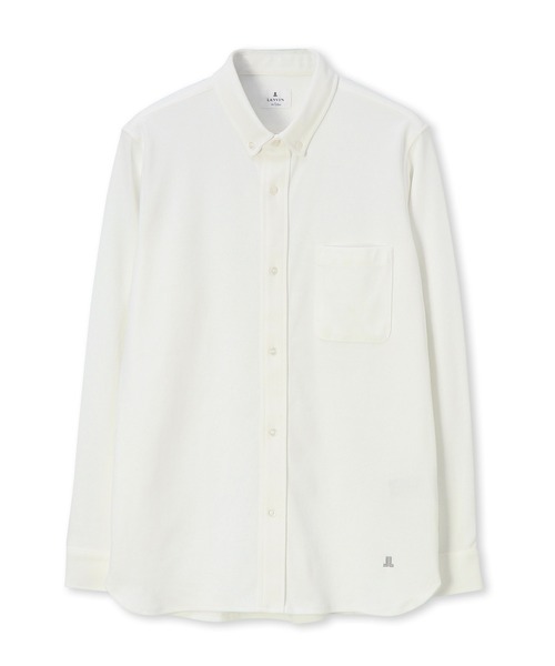 LANVIN en Bleu（ランバンオンブルー）の「速乾・防シワ 「COOLFIBER」 台衿付 ビジカジ対応 綺麗目 鹿の子シャツ（シャツ/ブラウス・メンズ・ブラック/ブルー/ホワイト/ネイビー・46/48/50/52）」の15枚目の写真