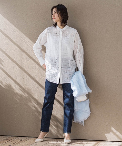 LAUTREAMONT(ロートレアモン)の「レースチュニックブラウス≪洗濯機で洗える≫(シャツ/ブラウス・レディース・ホワイト/ブラック・9号)」の10枚目の写真