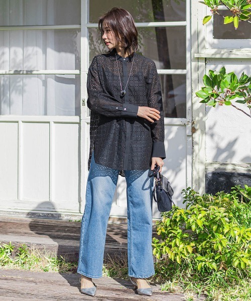 ロートレアモン（LAUTREAMONT）/レースチュニックブラウス≪洗濯機で洗える≫ セール】レースチュニックブラウス≪洗濯機で洗える≫（シャツ