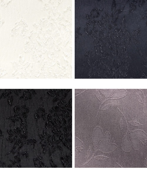 KOBE LETTUCE（コウベレタス）の「ジャガードスクエアネックドレス（ワンピース・レディース・チャコール/ブラック/クリーム/ネイビー・L/M）」の17枚目の写真