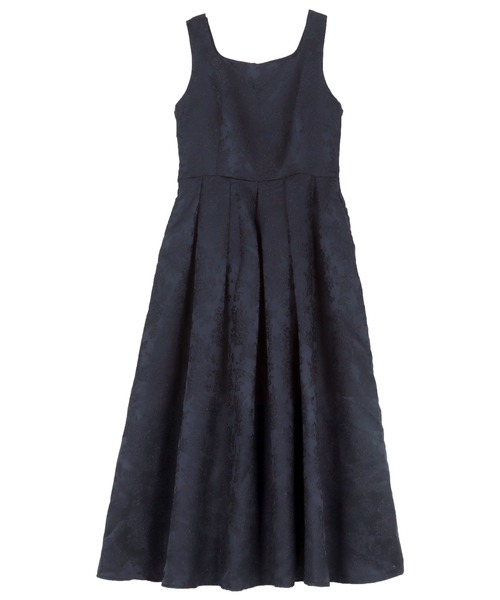 KOBE LETTUCE（コウベレタス）の「ジャガードスクエアネックドレス（ワンピース・レディース・チャコール/ブラック/クリーム/ネイビー・L/M）」の18枚目の写真