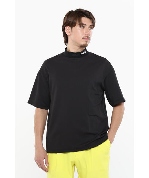 セール】【PING APPAREL】ダブルメッシュ 半袖ハイネックシャツ