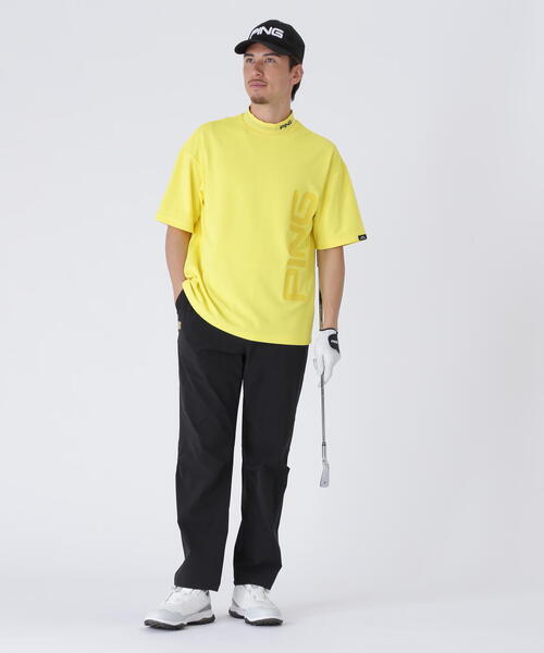 セール】【PING APPAREL】ダブルメッシュ 半袖ハイネックシャツ