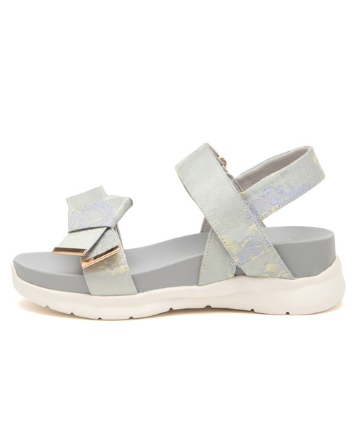 JELLY BEANS（ジェリービーンズ）の「【厚底】【スポサン】ダブルベルト2WAYリボンスポーツサンダル(215-53159)JELLY BEANS(ジェリービーンズ)（サンダル・レディース・ブラック/アイボリー/マルチ・S/M/L）」の7枚目の写真