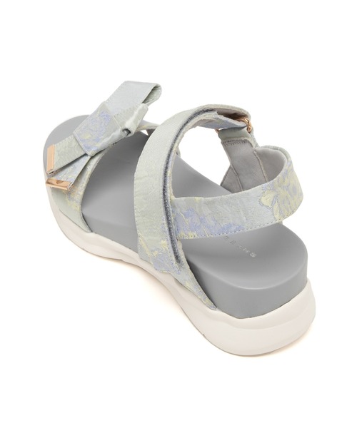 JELLY BEANS（ジェリービーンズ）の「【厚底】【スポサン】ダブルベルト2WAYリボンスポーツサンダル(215-53159)JELLY BEANS(ジェリービーンズ)（サンダル・レディース・ブラック/アイボリー/マルチ・S/M/L）」の9枚目の写真