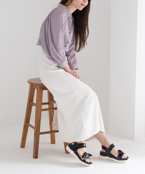 JELLY BEANS（ジェリービーンズ）の「【厚底】【スポサン】ダブルベルト2WAYリボンスポーツサンダル(215-53159)JELLY BEANS(ジェリービーンズ)（サンダル・レディース・ブラック/アイボリー/マルチ・S/M/L）」の16枚目の写真