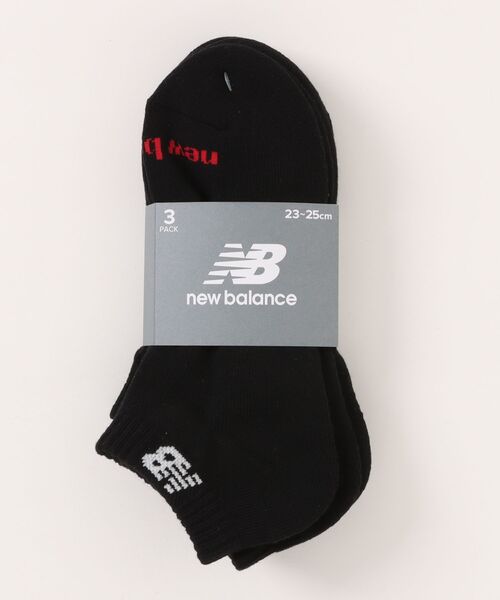 NEW BALANCE(ニューバランス)の「New Balance ニューバランス U ショートレングス3Pソックス LAS55636BK BK(ソックス/靴下・メンズ・ブラック・MEDIUM/LARGE)」の2枚目の写真