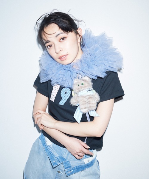 FURFUR（ファーファー）の「【上國料萌衣コラボ】1999アップリケTシャツ（Tシャツ/カットソー・レディース・ホワイト/ブラック/ピンク・FREE）」の7枚目の写真