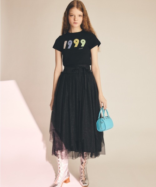 上國料萌衣コラボ】1999アップリケTシャツ（Tシャツ/カットソー
