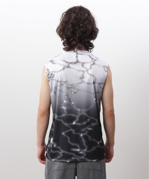 MANASTASH(マナスタッシュ)の「MANASTASH/マナスタッシュ/LITHIUM TIE DYE SLEEVELESS TOP(Tシャツ/カットソー・メンズ・ブラック/パープル/グリーン・S/M/L/XL)」の7枚目の写真