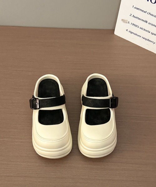 Teem Store（チームストア）の「ボリュームソールストラップ 厚底EVAサンダル（サンダル・レディース・ホワイト/ブラック/ベージュ/ホワイト系・S/M/L）」の11枚目の写真