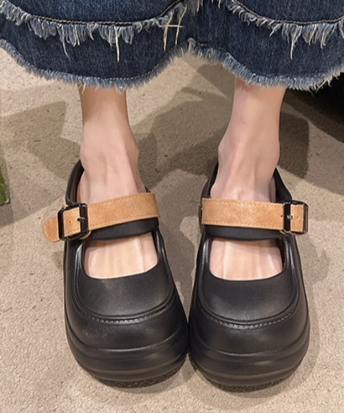 Teem Store（チームストア）の「ボリュームソールストラップ 厚底EVAサンダル（サンダル・レディース・ホワイト/ブラック/ベージュ/ホワイト系・S/M/L）」の18枚目の写真