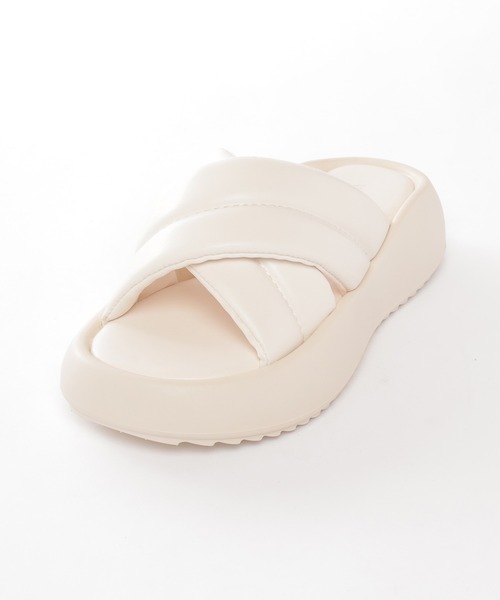 Honeys（ハニーズ）の「パデッドサンダル（サンダル・レディース・アイボリー/ブラック/シルバー・L/LL/M/S）」の12枚目の写真