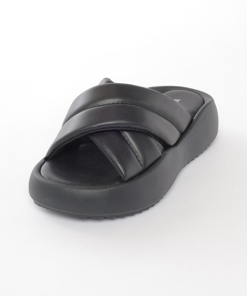 Honeys（ハニーズ）の「パデッドサンダル（サンダル・レディース・アイボリー/ブラック/シルバー・L/LL/M/S）」の15枚目の写真