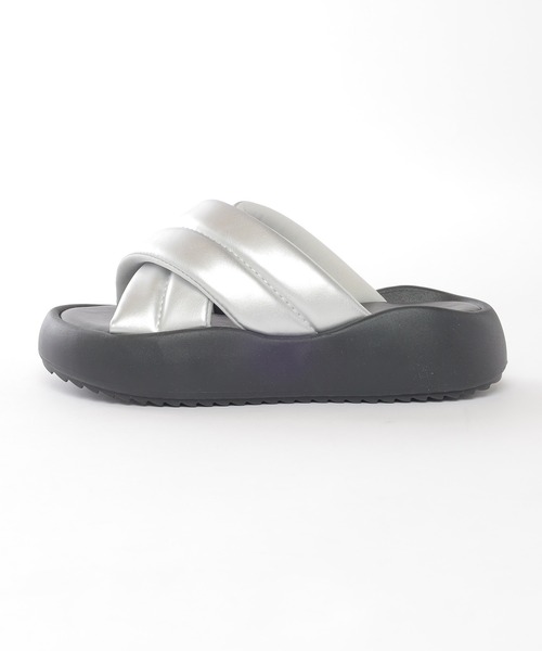 Honeys（ハニーズ）の「パデッドサンダル（サンダル・レディース・アイボリー/ブラック/シルバー・L/LL/M/S）」の19枚目の写真