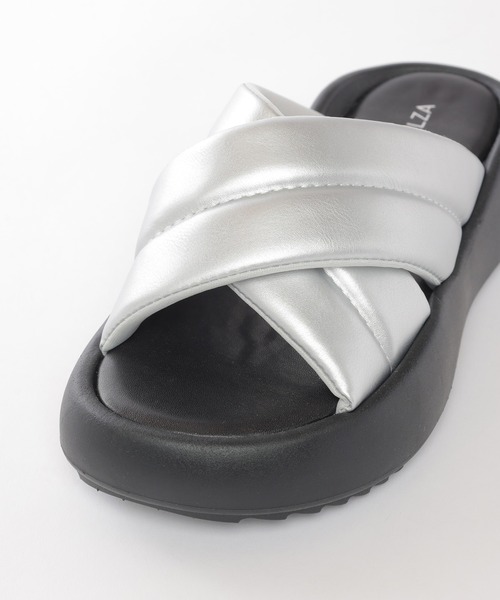 Honeys（ハニーズ）の「パデッドサンダル（サンダル・レディース・アイボリー/ブラック/シルバー・L/LL/M/S）」の22枚目の写真