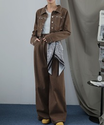 Ulysses（ユリシス）の「【セットアップ】デニムジャケット&デニムパンツ スカーフ付き（デニムパンツ）」