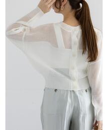 Te chichi | ペーパータッチヤーン2WAYメッシュニット(カーディガン/ボレロ)