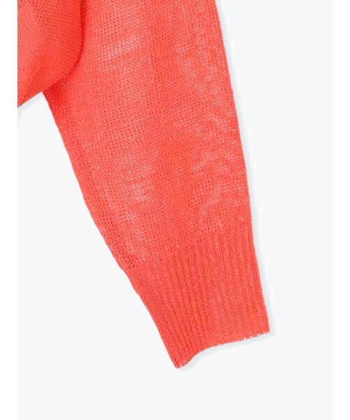 Te chichi（テチチ）の「ペーパータッチヤーン2WAYメッシュニット（カーディガン/ボレロ・レディース・ピンク/オフホワイト/チャコールグレー・F）」の13枚目の写真