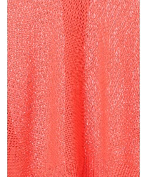 Te chichi（テチチ）の「ペーパータッチヤーン2WAYメッシュニット（カーディガン/ボレロ・レディース・ピンク/オフホワイト/チャコールグレー・F）」の6枚目の写真